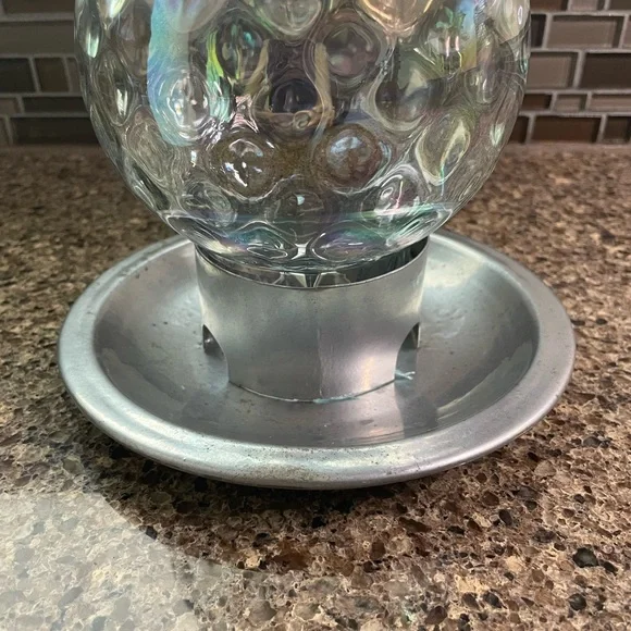 Silver Bird Lantern with Glass Globe - Picture 2 of 5